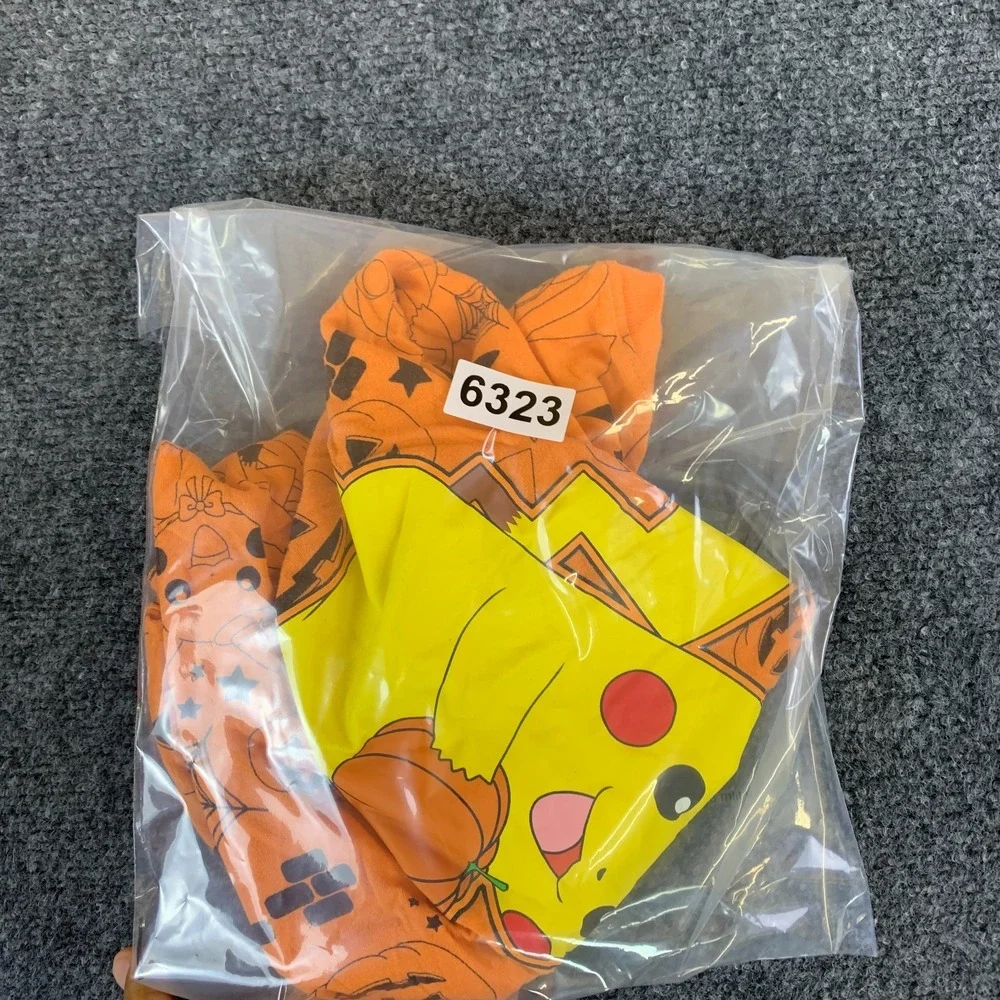 Hybrid Apparel Pokemon Pikachu Halloween T-Shirt Boys XL Orange Graphic Cotton